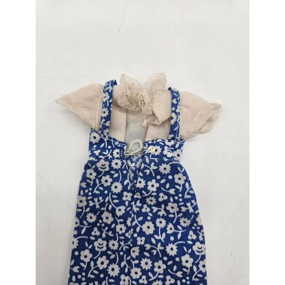 Vintage Mattel Barbie Skipper Floral Lace Maxi Dress 1976 Blue‎ White #9123